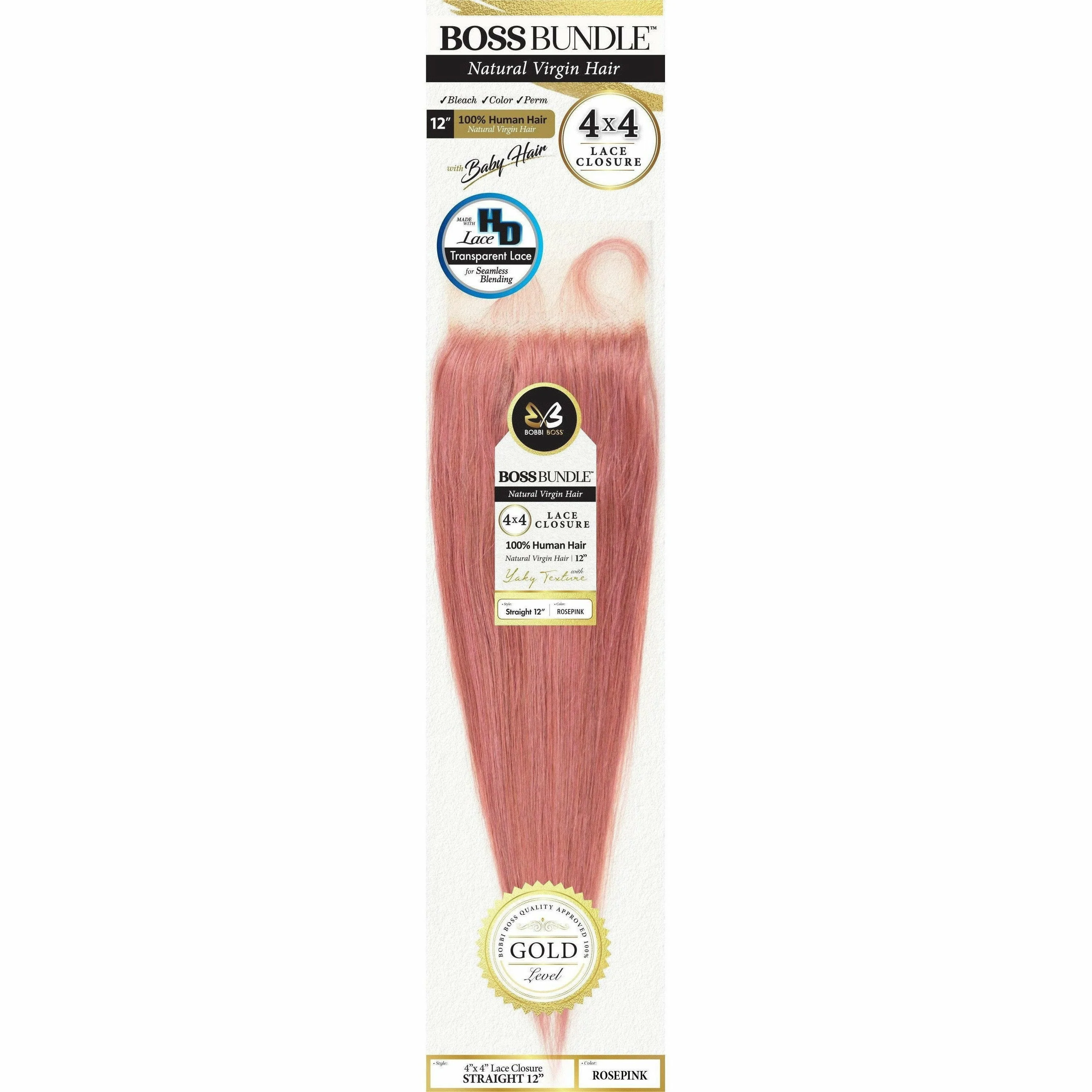 Bobbi Boss: Boss Bundle 100% Virgin Hair Closure - Straight 12" - Image 2
